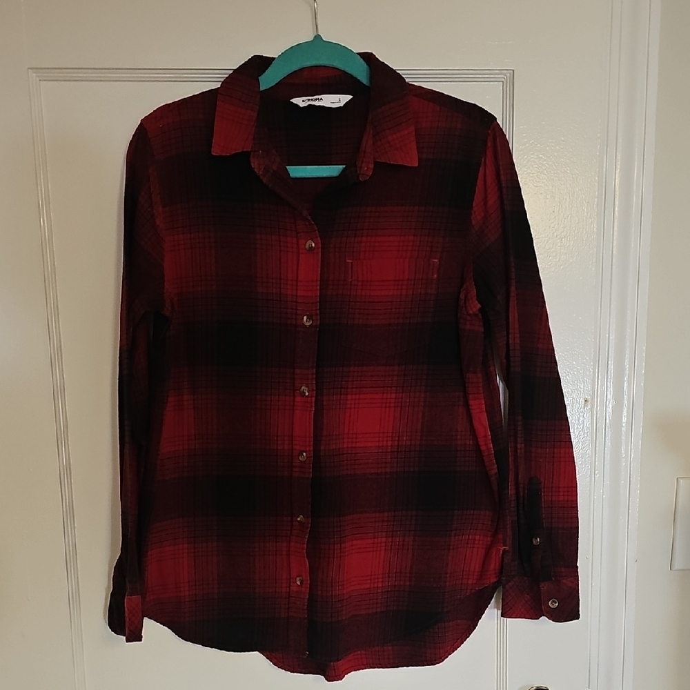 Sonoma Red and Black Checkered Shirt